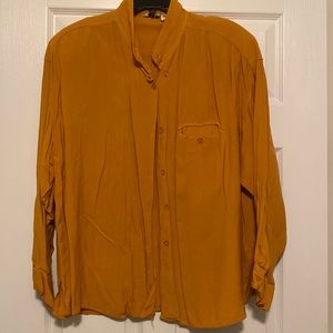 Orange button down blouse